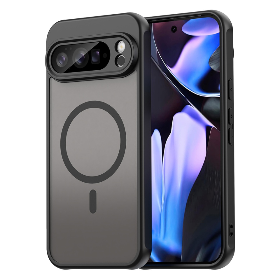 Husa pentru Google Pixel 10 Pro XL, SKYDDAR INNOVATION, HaloFrost MagSafe II, Antisoc, set cu sticker, Negru