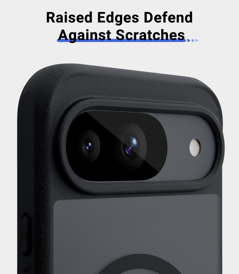 Husa pentru Google Pixel 9, ce Absoarbe Cele mai Aspre Socuri, Skyddar Frosted - Negru - 2 | YEO