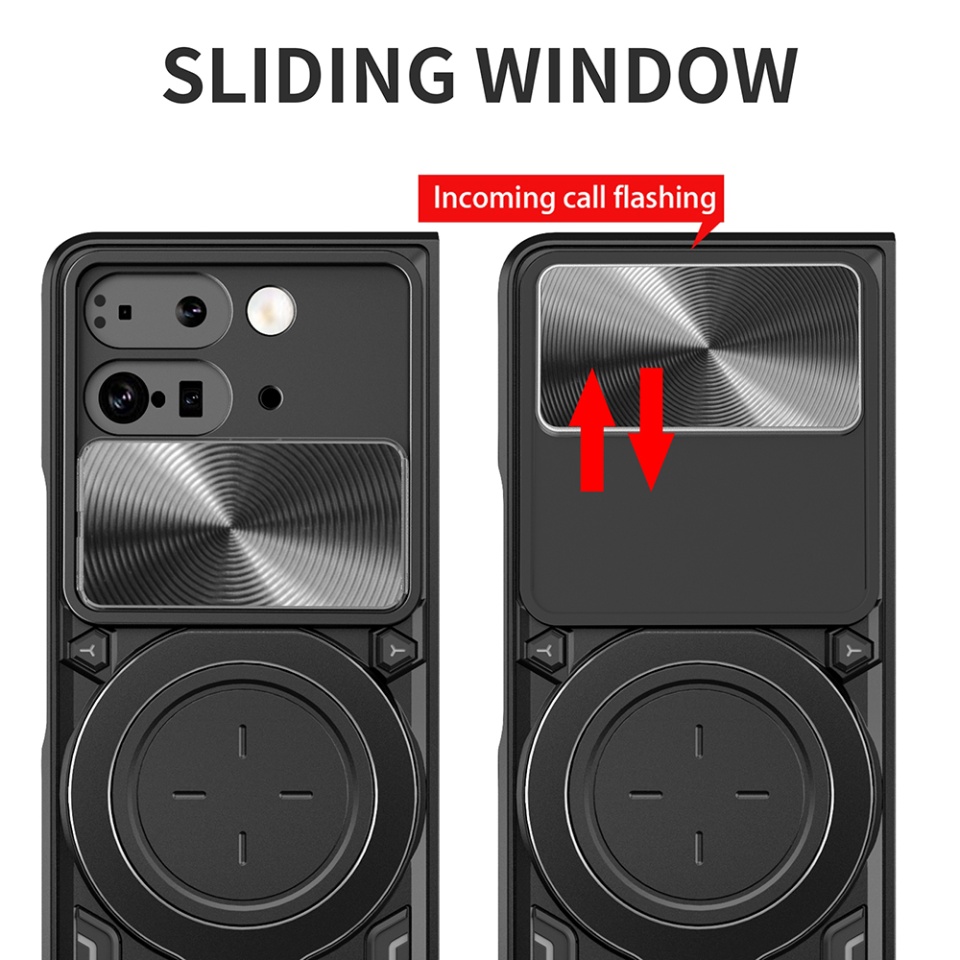 Husa pentru Google Pixel 9 Pro Fold, cu inel magnetic si suport ajustabil, protectie completa camera, SKDR SafeCover - Negru - 2 | YEO
