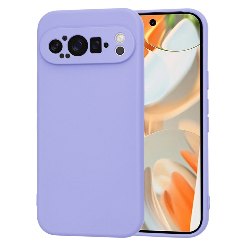 Husa pentru Google Pixel 9 Pro, SKYDDAR INNOVATION, din Silicon Catifelat, SoftElegance, set cu sticker, Violet