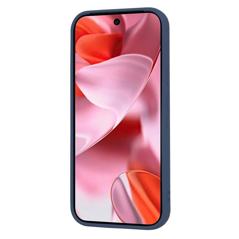 Husa pentru Google Pixel 9, SKYDDAR INNOVATION, din Silicon Catifelat, SoftElegance, set cu sticker, Bleumarin - 1 | YEO