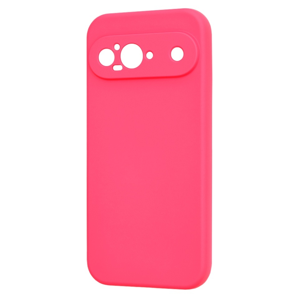 Husa pentru Google Pixel 9, SKYDDAR INNOVATION, din Silicon Catifelat, SoftElegance, set cu sticker, Fucsia - 3 | YEO