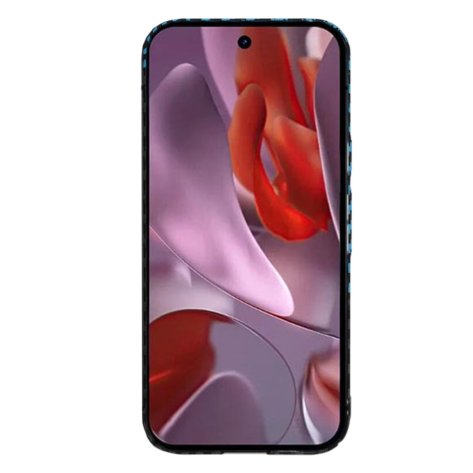 Husa pentru Google Pixel 9a, Finisaj Premium cu Textura de Carbon, Design Elegant, SKDR CarbonFlex - Bleu - 1 | YEO