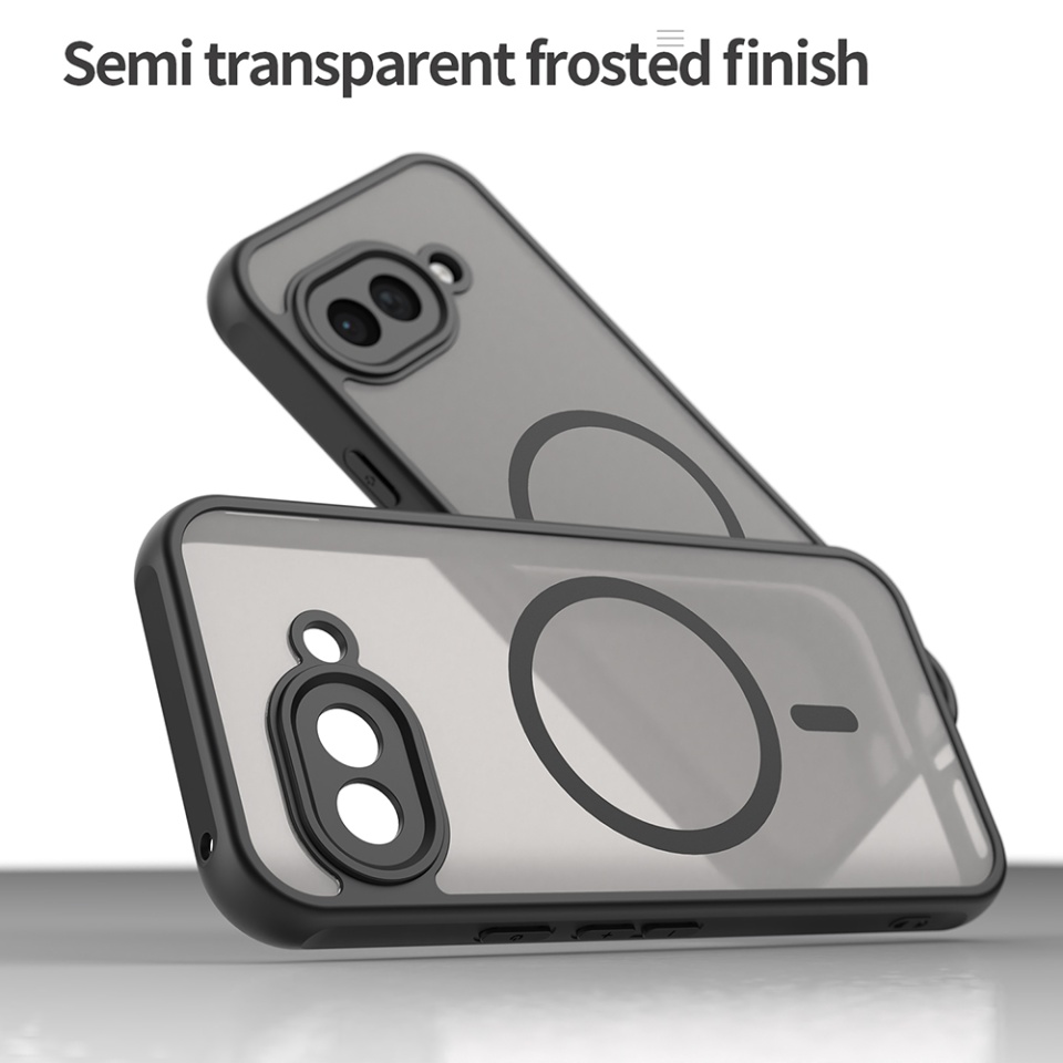 Husa pentru Google Pixel 9a, SKYDDAR INNOVATION, HaloFrost MagSafe II, Antisoc, set cu sticker, Negru - 3 | YEO