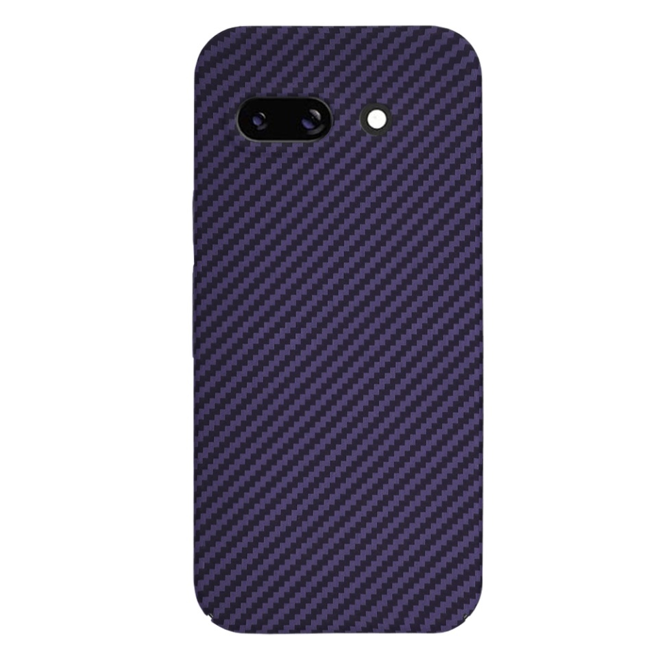 Husa pentru Google Pixel 9a, SKYDDAR INNOVATION, textura carbon, Carbonite FiberShell, set cu sticker, Mov, - 2 | YEO