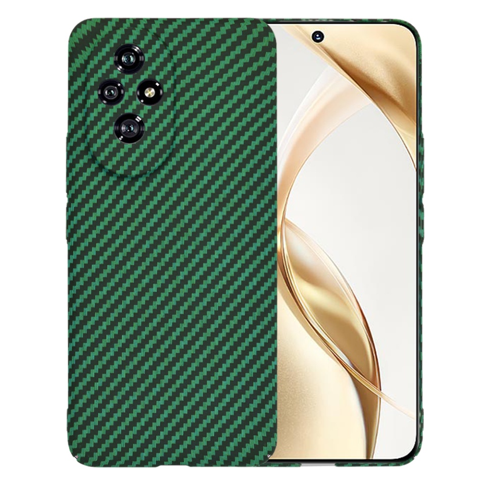 Husa pentru Honor 200, Finisaj Premium cu Textura de Carbon, Design Elegant, SKDR CarbonFlex - Verde