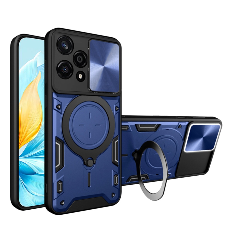 Husa pentru Honor 200 Lite, SKYDDAR INNOVATION, CamGuard Pro, Inel Magnetic, Protectie Camera, set cu sticker, Albastru