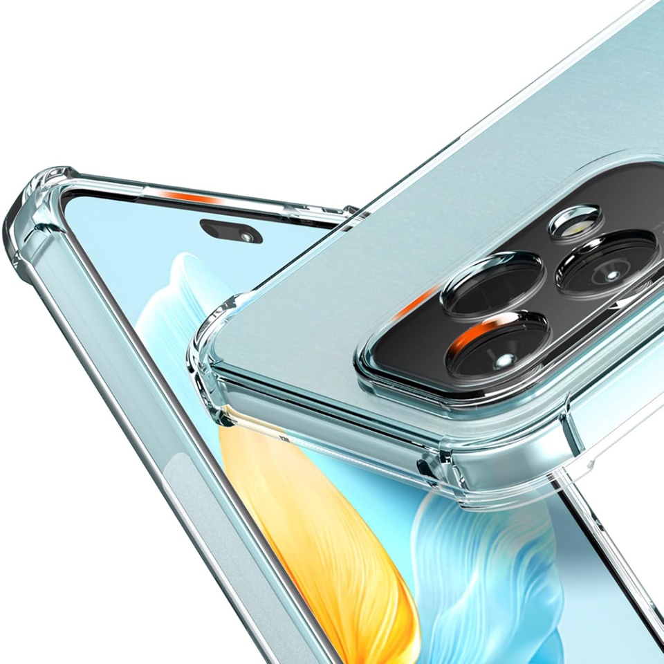 Husa pentru Honor 200 Lite , SKYDDAR INNOVATION, Shockproof Clear din Silicon Slim, Transparenta, set cu sticker - 1 | YEO