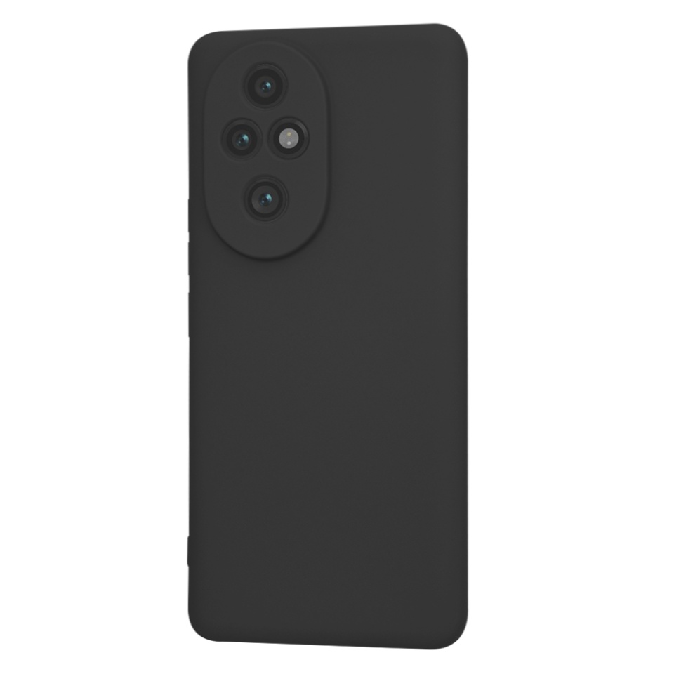 Husa pentru Honor 200 Pro din Silicon Catifelat, Protectie Premium, Skyddar SoftElegance - Negru - 2 | YEO
