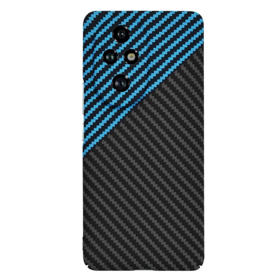 Husa pentru Honor 200 Pro, Finisaj Premium cu Textura de Carbon, Design Elegant, SKDR CarbonFlex - Bleu - 2 | YEO