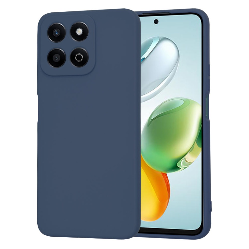 Husa pentru Honor 200 Smart / X7c din Silicon Catifelat, Protectie Premium, Skyddar SoftElegance - Bleumarin