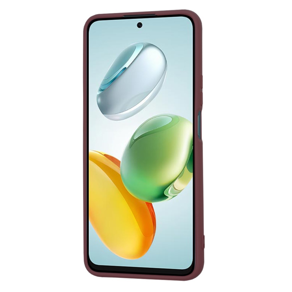 Husa pentru Honor 200 Smart / X7c, SKYDDAR INNOVATION, din Silicon Catifelat, SoftElegance, set cu sticker, Bordo - 1 | YEO