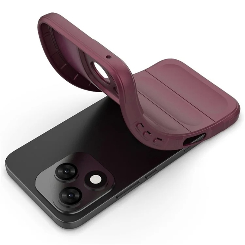 Husa pentru Honor 400 Lite, SKYDDAR INNOVATION, Magic Shield, din Silicon Mat, set cu sticker, Bordo - 2 | YEO