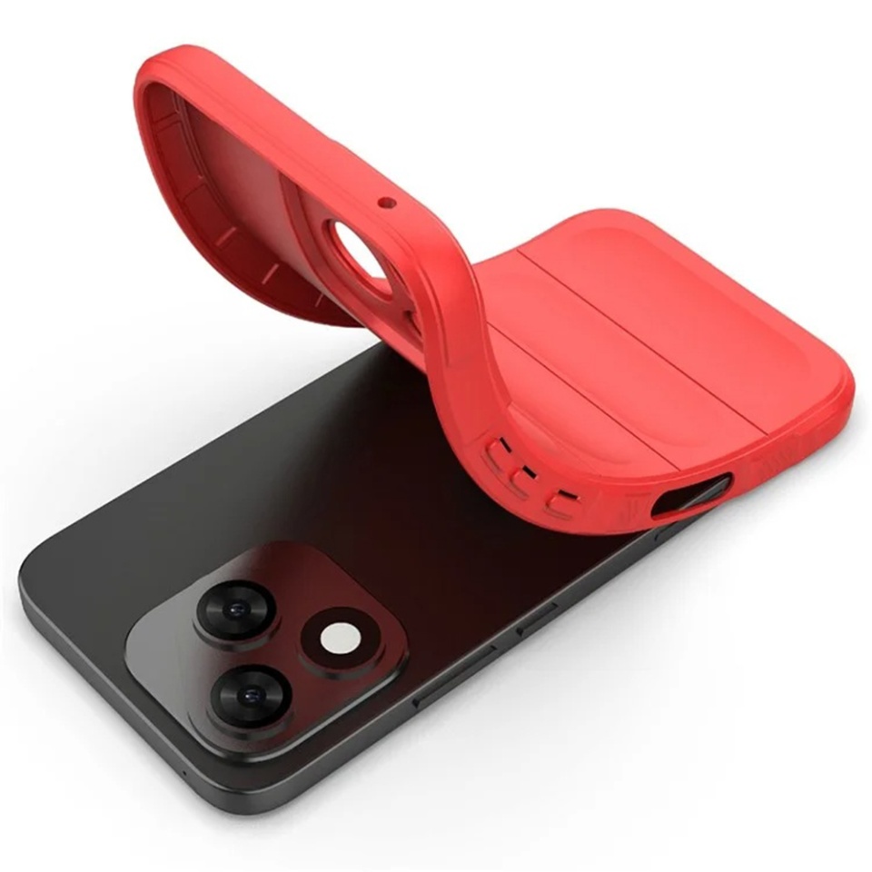 Husa pentru Honor 400 Lite, SKYDDAR INNOVATION, Magic Shield, din Silicon Mat, set cu sticker, Rosu - 2 | YEO