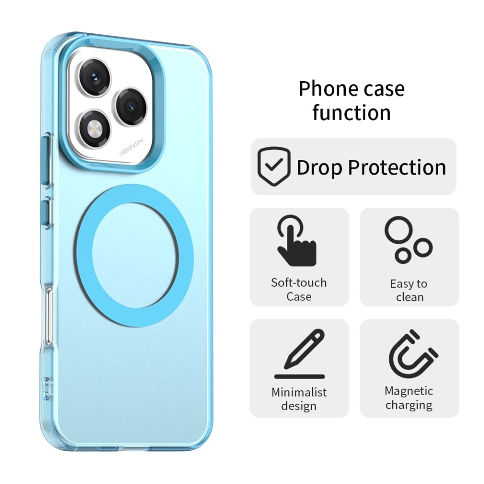 Husa pentru Honor 400 Lite, SKYDDAR INOVATION, CandyCase, Magsafe, set cu sticker, Albastru - 2 | YEO