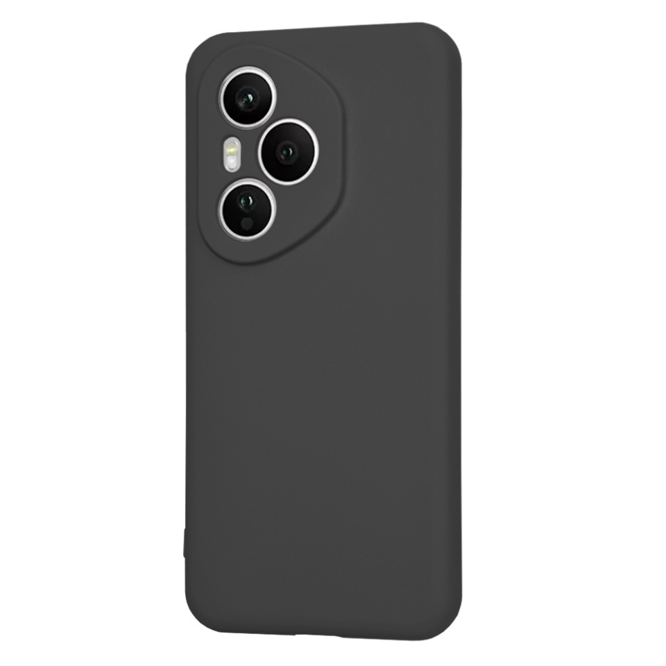 Husa pentru Honor 400 Pro, SKYDDAR INNOVATION, din Silicon Catifelat, SoftFlex Magsafe, set cu sticker, Negru - 1 | YEO