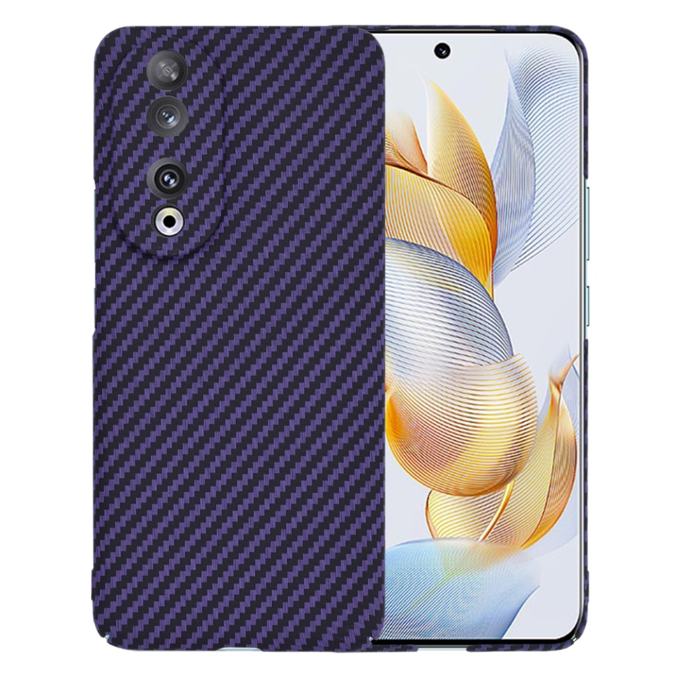 Husa pentru Honor 90, Finisaj Premium cu Textura de Carbon, Design Elegant, SKDR CarbonFlex - Mov