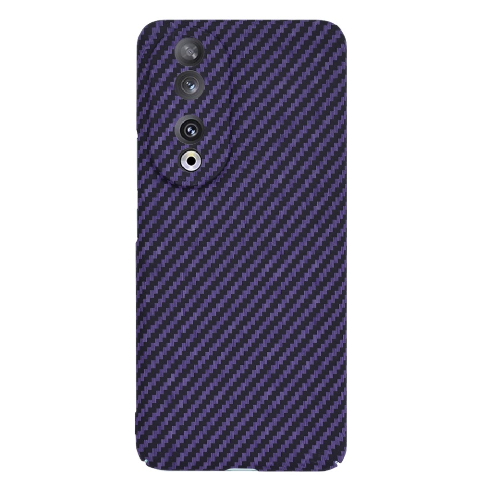 Husa pentru Honor 90, SKYDDAR INNOVATION, textura carbon, Carbonite FiberShell, set cu sticker, Mov, - 1 | YEO