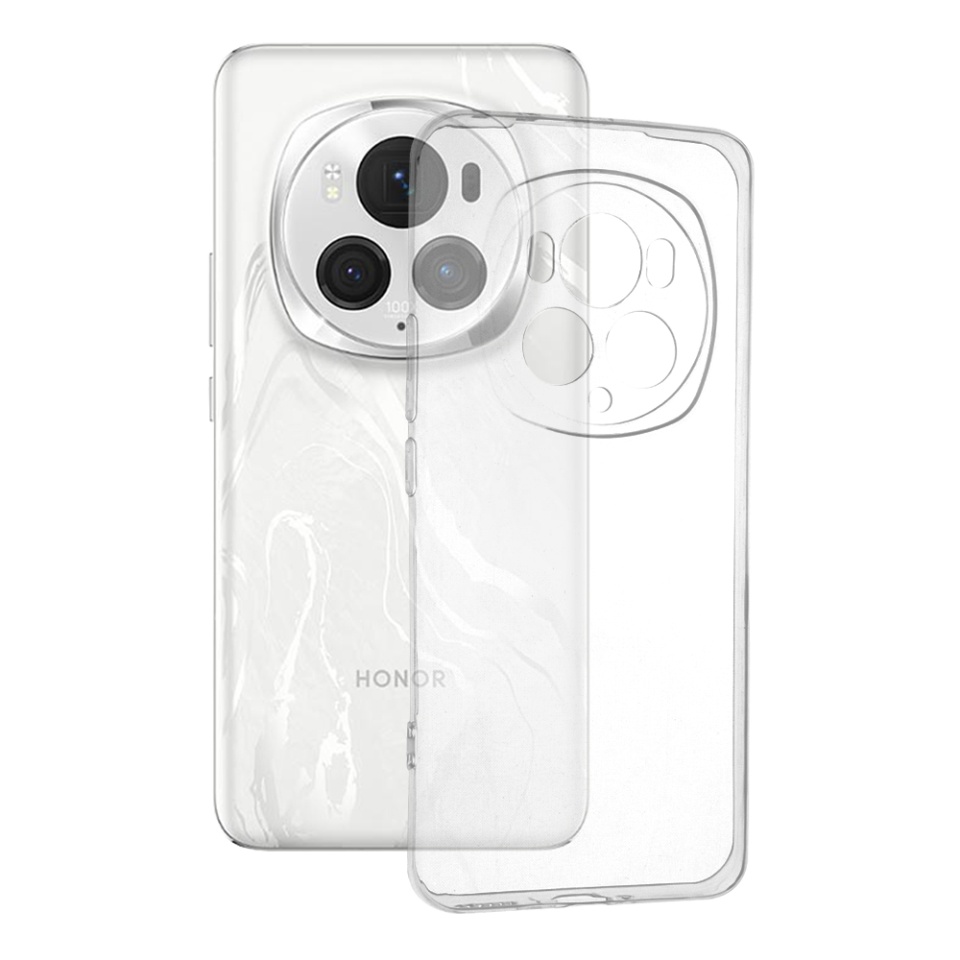 Husa pentru Honor Magic6 Pro din silicon transparent, SKDR ClearGuard - Transparent