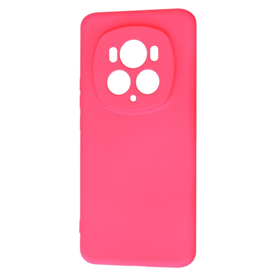 Husa pentru Honor Magic6 Pro, SKYDDAR INNOVATION, din Silicon Catifelat, SoftElegance, set cu sticker, Fucsia - 3 | YEO