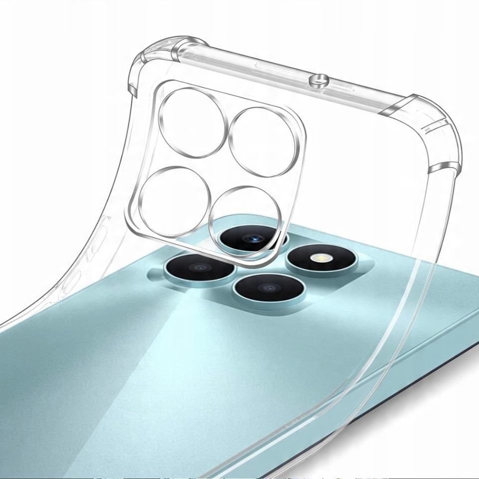 Husa pentru Honor X6c, SKYDDAR INNOVATION, Shockproof Clear Silicone, Silicon Slim, set cu sticker, Transparenta - 2 | YEO