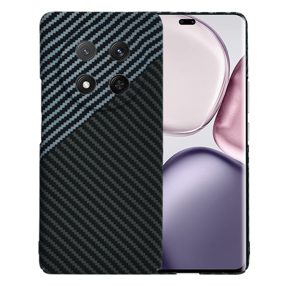 Husa pentru Honor X9c / Magic7 Lite, SKYDDAR INNOVATION, textura carbon, Carbonite FiberShell, Gri, set cu sticker
