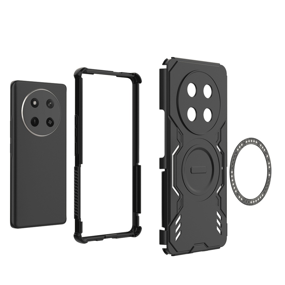 Husa pentru Honor X9c / Magic7 Lite, SKYDDAR INOVATION, ArmorMag, Magsafe, set cu sticker, Albastru - 2 | YEO