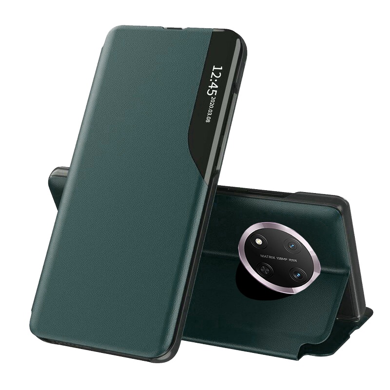 Husa pentru Honor X9c / Magic7 Lite tip carte, Eco View Leather - Verde