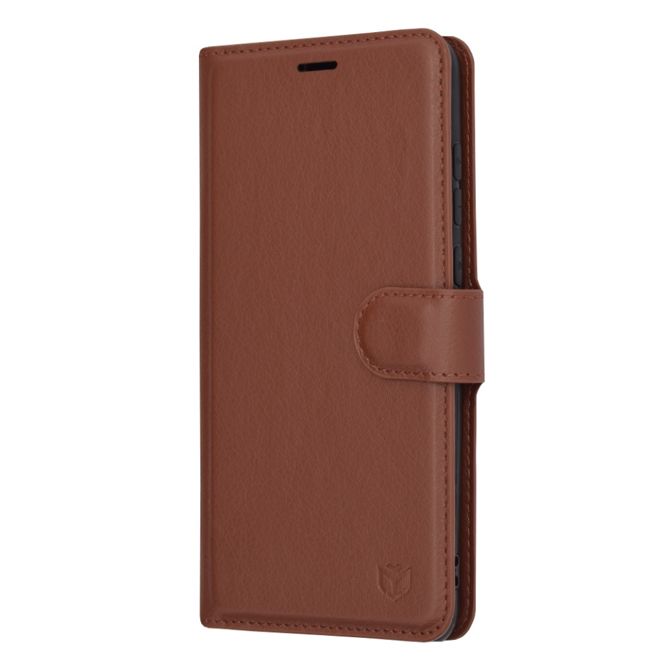 Husa pentru Huawei P20 Pro tip Carte, cu Portofel Interior, Finisaje Premium, SKYDDAR Leather Wallet - Maro - 3 | YEO