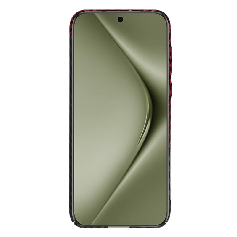 Husa pentru Huawei Pura 70 Ultra, Finisaj Premium cu Textura de Carbon, Design Elegant, SKDR CarbonFlex - Rosu inchis - 1 | YEO