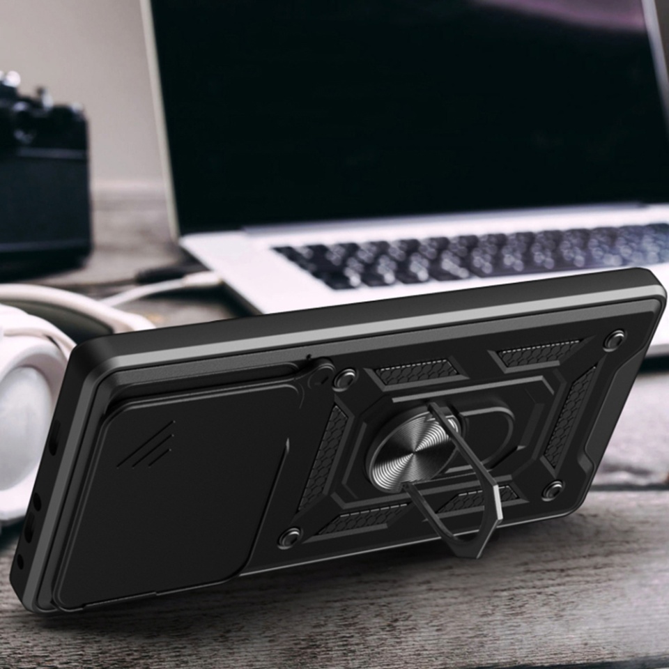 Husa pentru Infinix Note 40 Pro 4G cu inel magnetic si protectie camera Skyddar CamShield - Roz - 3 | YEO