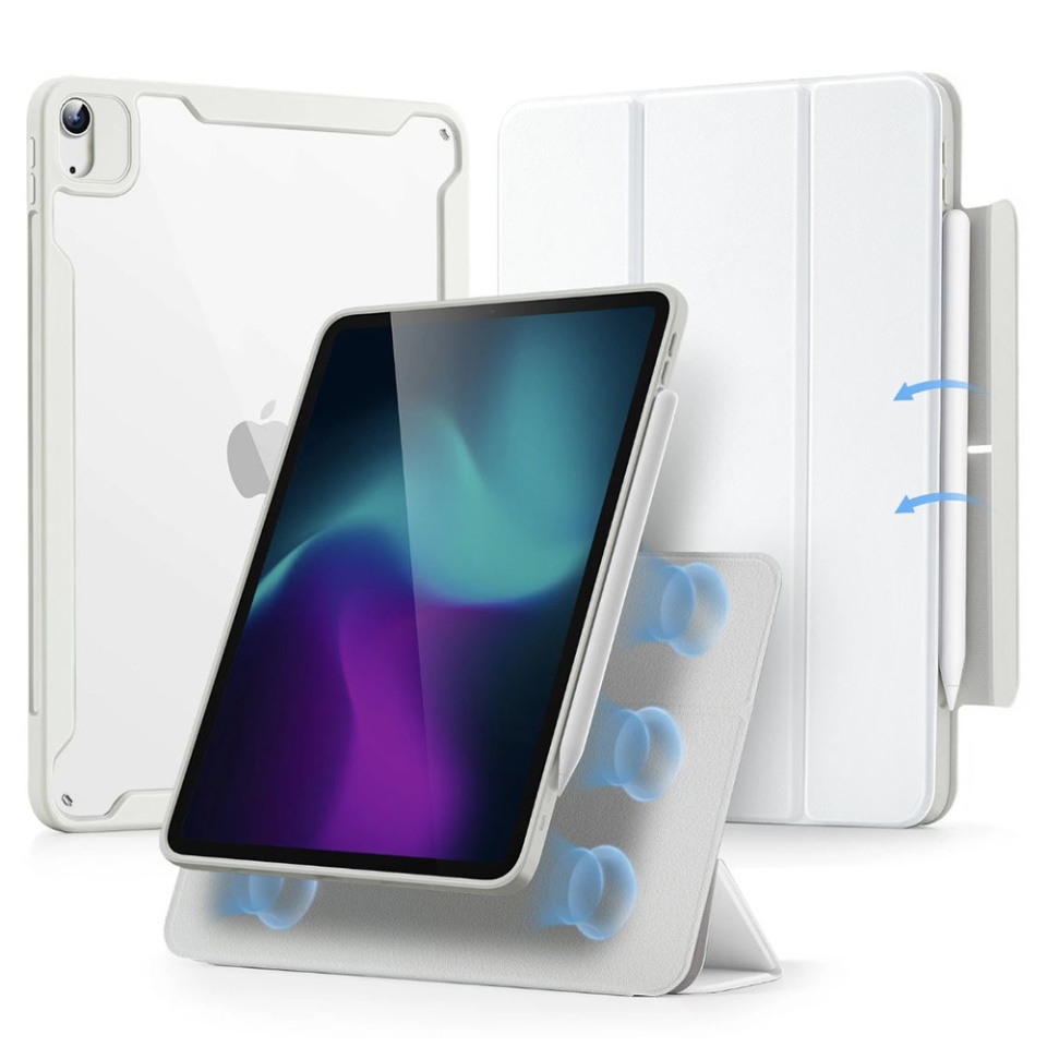 Husa pentru iPad Air 13 (2024) / Air 13 (2025), tip Carte, Rebound Hybrid ESR - Alb