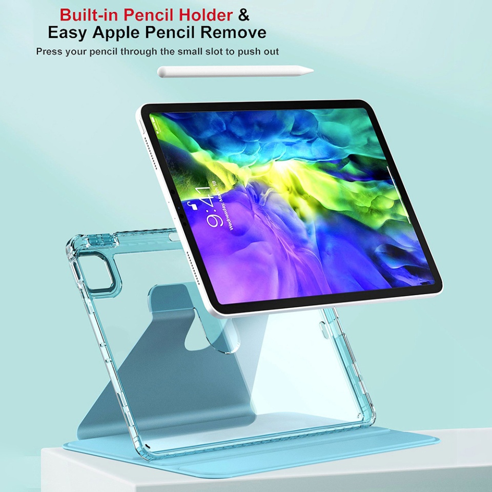 Husa pentru iPad Air (2024) eleganta, SKYDDAR Crystal Edge 360° - Negru - 1 | YEO
