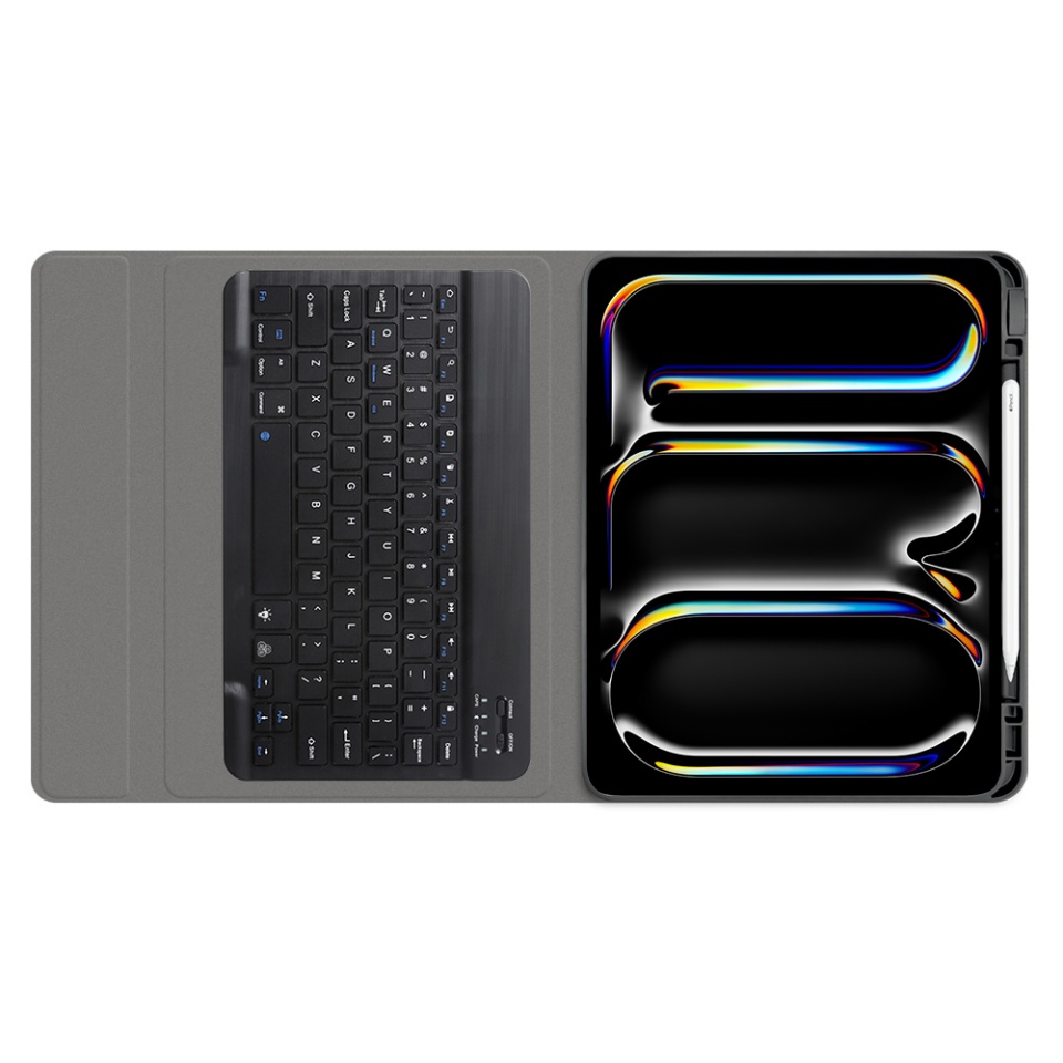 Husa pentru iPad Pro 11 (2024) cu Tastatura Bluetooth si Protectie 360°, SKDR DuoSmart Cover - Negru - 2 | YEO