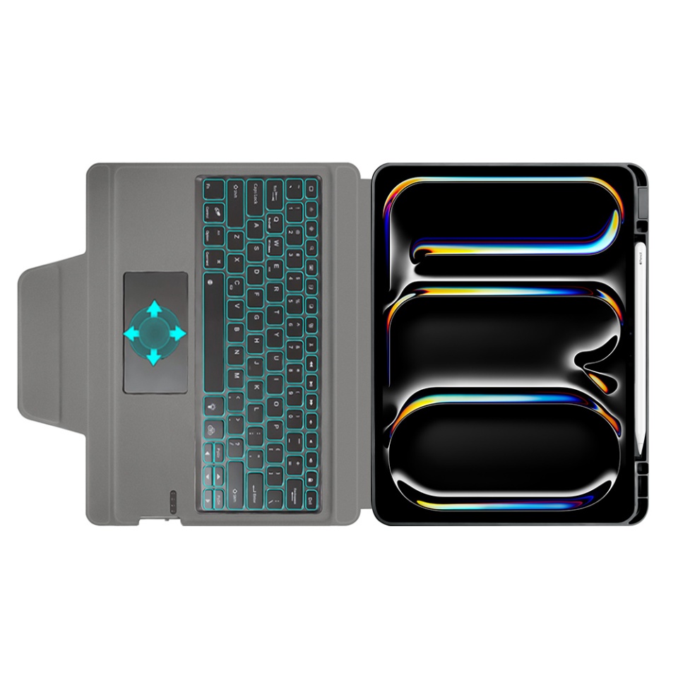 Husa pentru iPad Pro 13 (2024) cu Tastatura Bluetooth si Protectie 360°, SKDR TabTop Pro - Negru - 1 | YEO