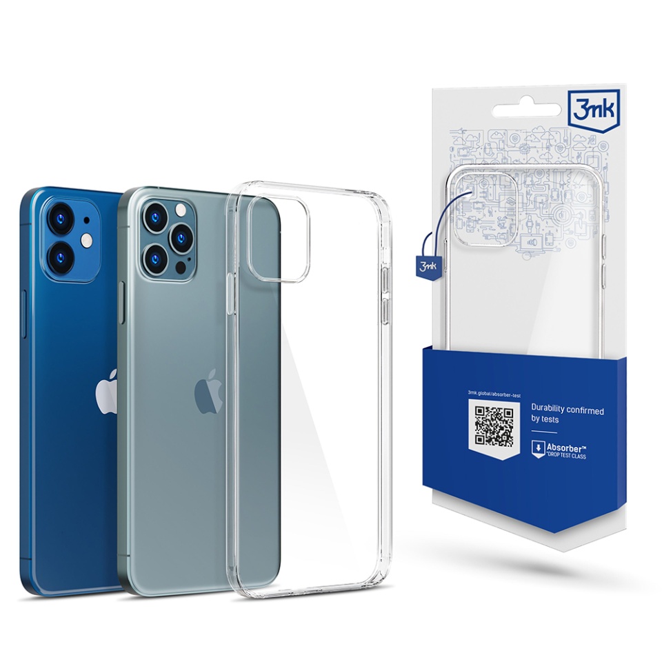 Husa pentru iPhone 12 / 12 Pro, din silicon, 3mk Clear Case, Transparent