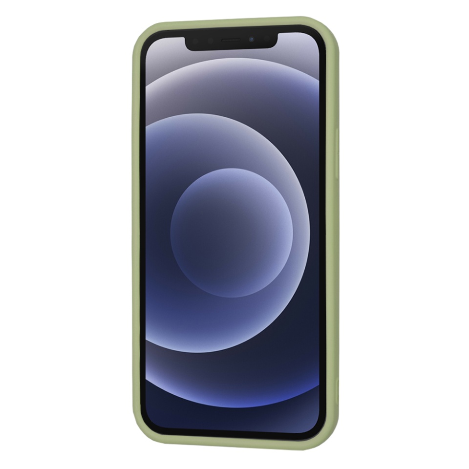 Husa pentru iPhone 12 din Silicon Catifelat, Protectie Premium, Skyddar SoftElegance - Verde - 1 | YEO