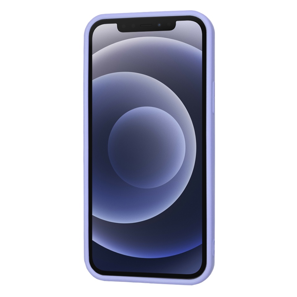 Husa pentru iPhone 12 din Silicon Catifelat, Protectie Premium, Skyddar SoftElegance - Violet - 1 | YEO