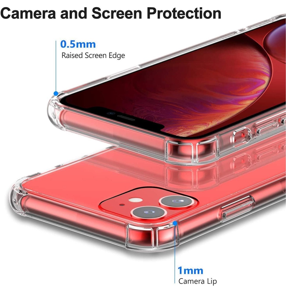 Husa pentru iPhone 12 mini , SKYDDAR INNOVATION, Shockproof Clear din Silicon Slim, Transparenta, set cu sticker - 3 | YEO