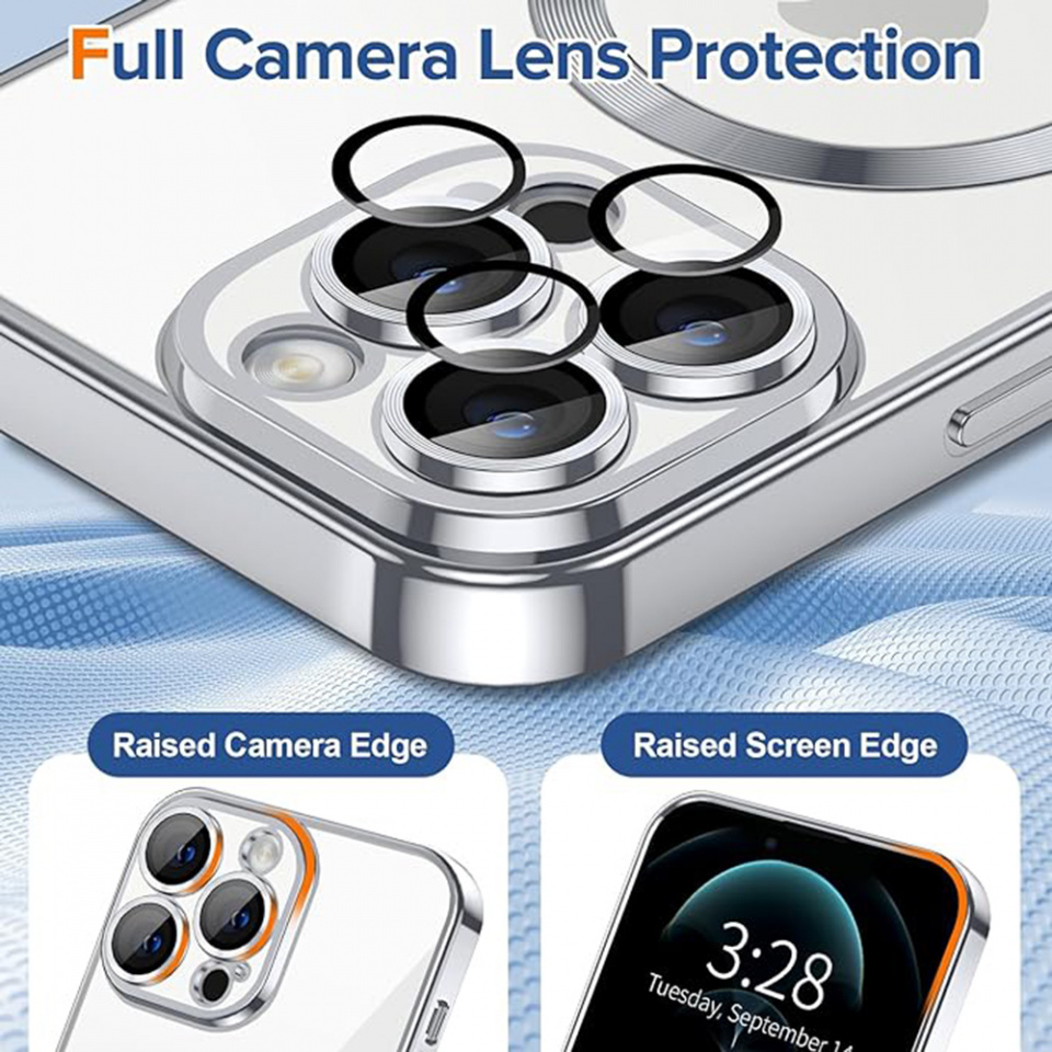 Husa pentru iPhone 12 Pro cu Magsafe integrat, SKYDDAR Luxury Shield - Argintiu - 3 | YEO