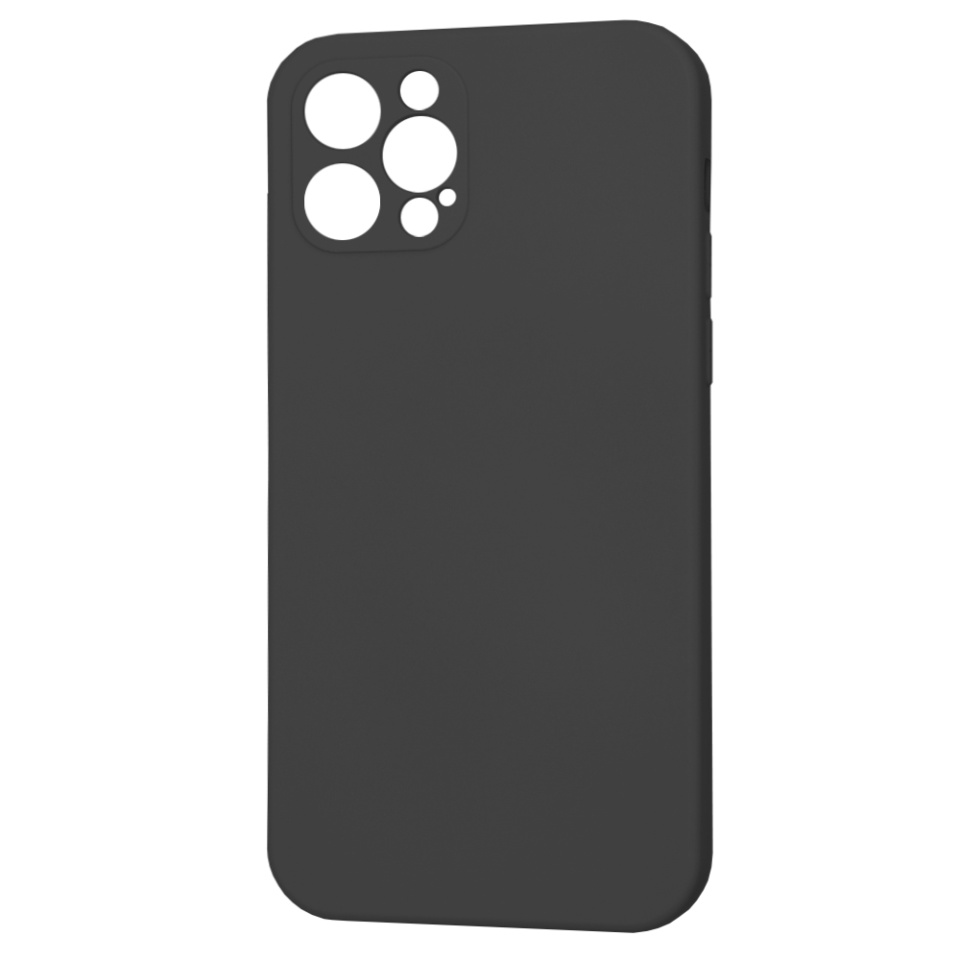 Husa pentru iPhone 12 Pro din Silicon Catifelat, Protectie Premium, Skyddar SoftElegance - Negru - 3 | YEO