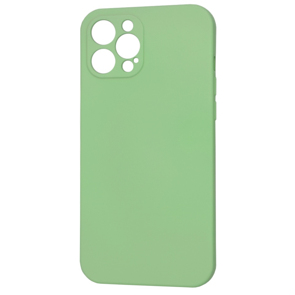Husa pentru iPhone 12 Pro Max din Silicon Catifelat, Protectie Premium, Skyddar SoftElegance - Verde deschis - 3 | YEO