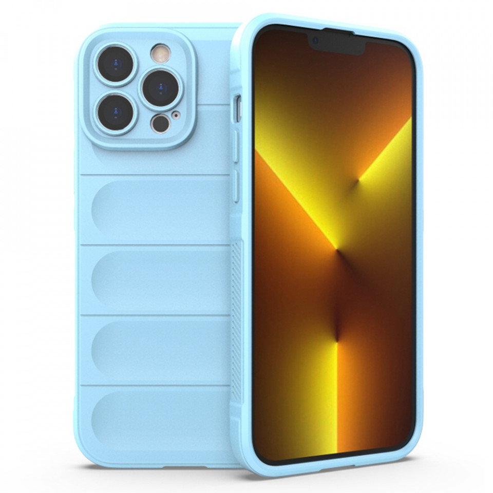 Husa pentru iPhone 13 Pro eleganta, din silicon mat, SKDR Vogue - Bleu