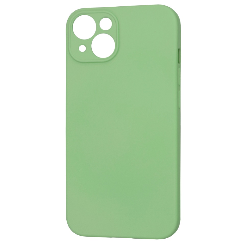 Husa pentru iPhone 14 din Silicon Catifelat, Protectie Premium, Skyddar SoftElegance MagSafe - Verde deschis - 1 | YEO