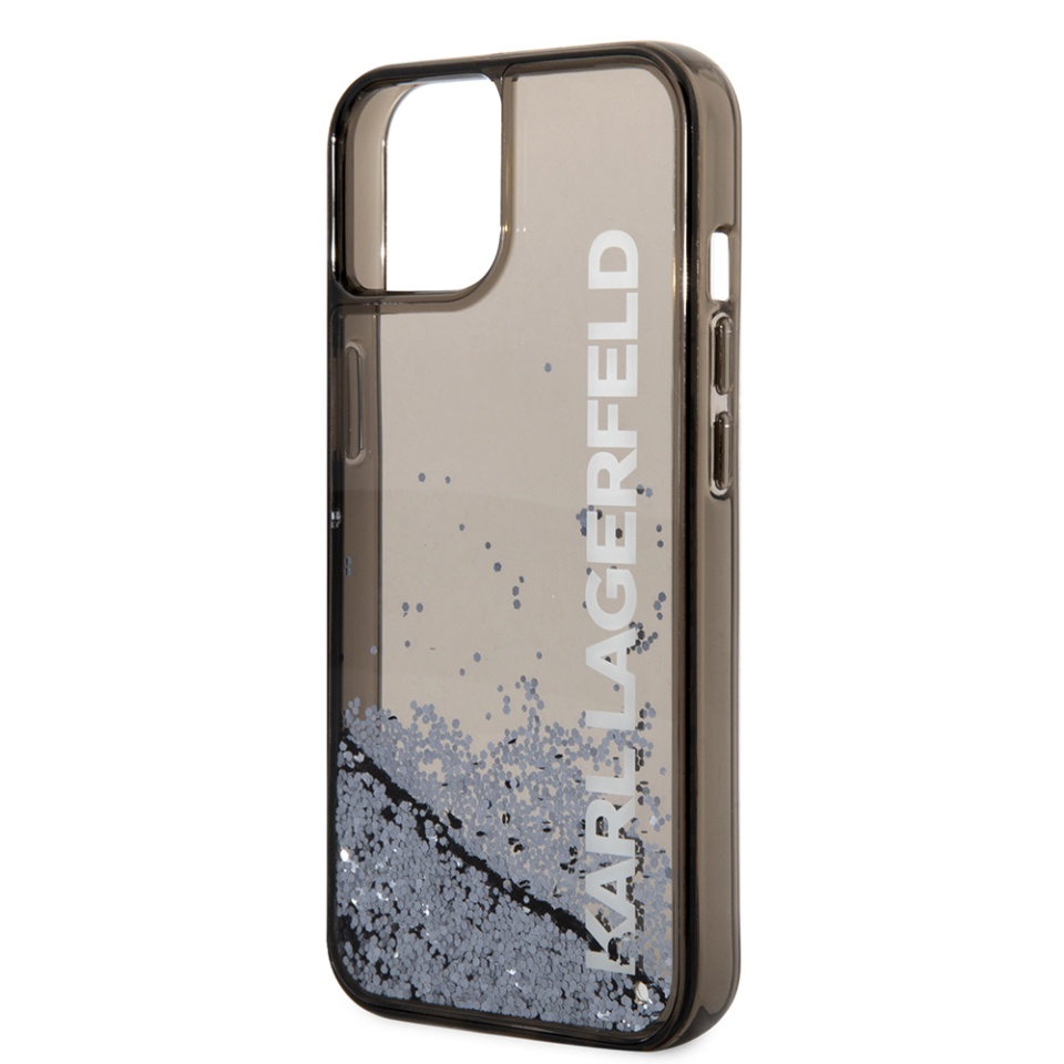 Husa pentru iPhone 14, Hardcase Liquid Glitter, Karl Lagerfeld - Negru - 1 | YEO