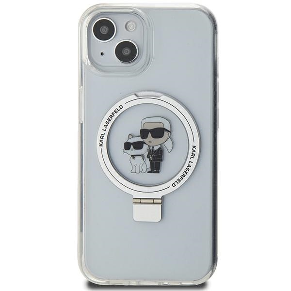 Husa pentru iPhone 14, Hardcase Ring Stand MagSafe, Karl Lagerfeld - Alb - 3 | YEO