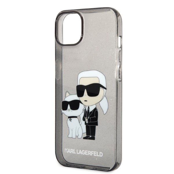 Husa pentru iPhone 14 Plus, Hardcase Glitter, Karl Lagerfeld, Negru - 1 | YEO