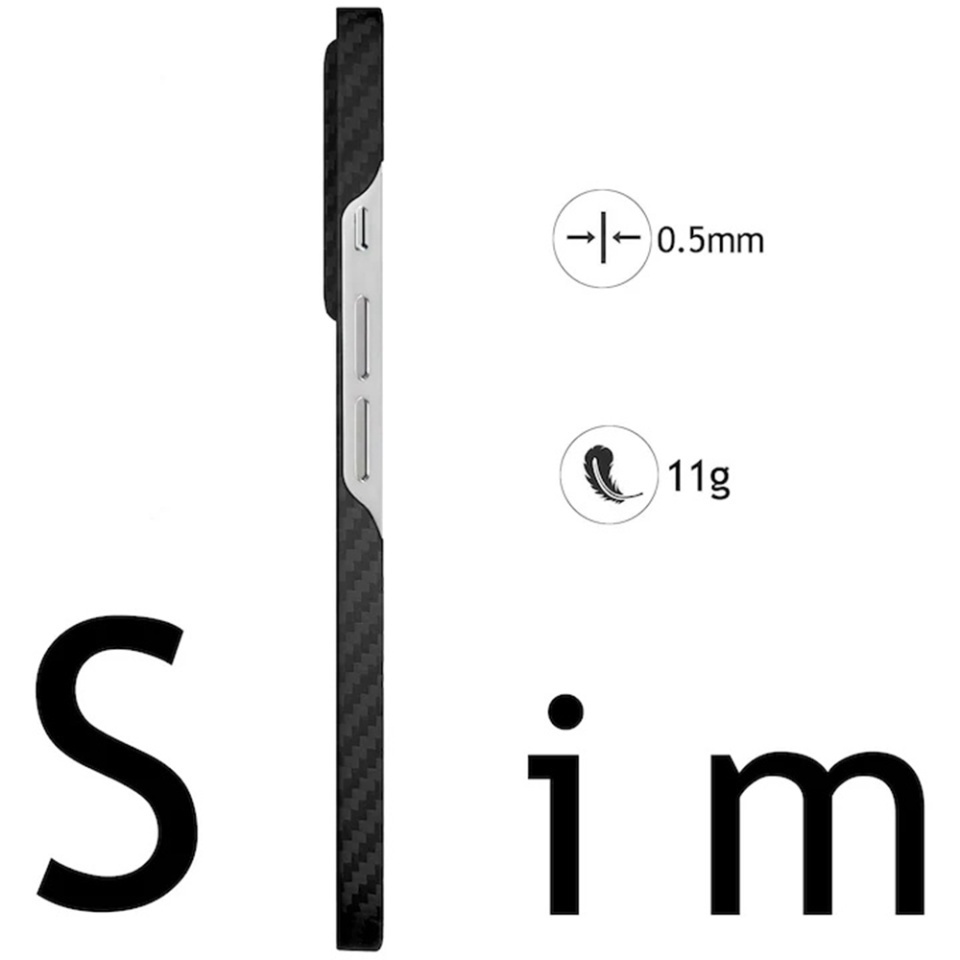 Husa pentru iPhone 14 Pro, Antisoc, SKYDDAR INOVATION, Aramid Fibe Magsafe, set cu sticker, Negru - 3 | YEO