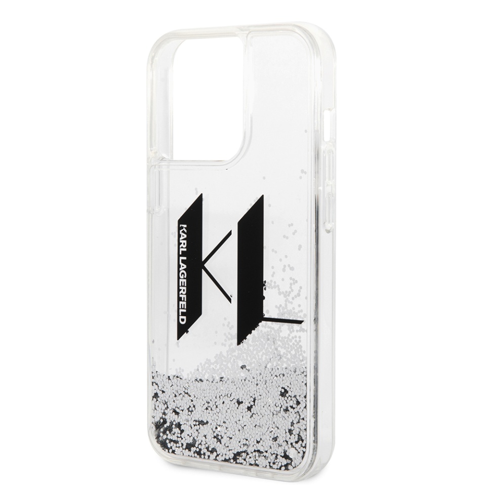 Husa pentru iPhone 14 Pro, Hardcase Liquid Glitter, Karl Lagerfeld - Sclipici - 1 | YEO