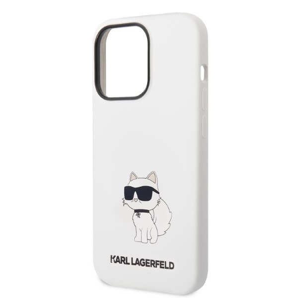 Husa pentru iPhone 14 Pro Max, Silicone, Karl Lagerfeld, Alb - 1 | YEO